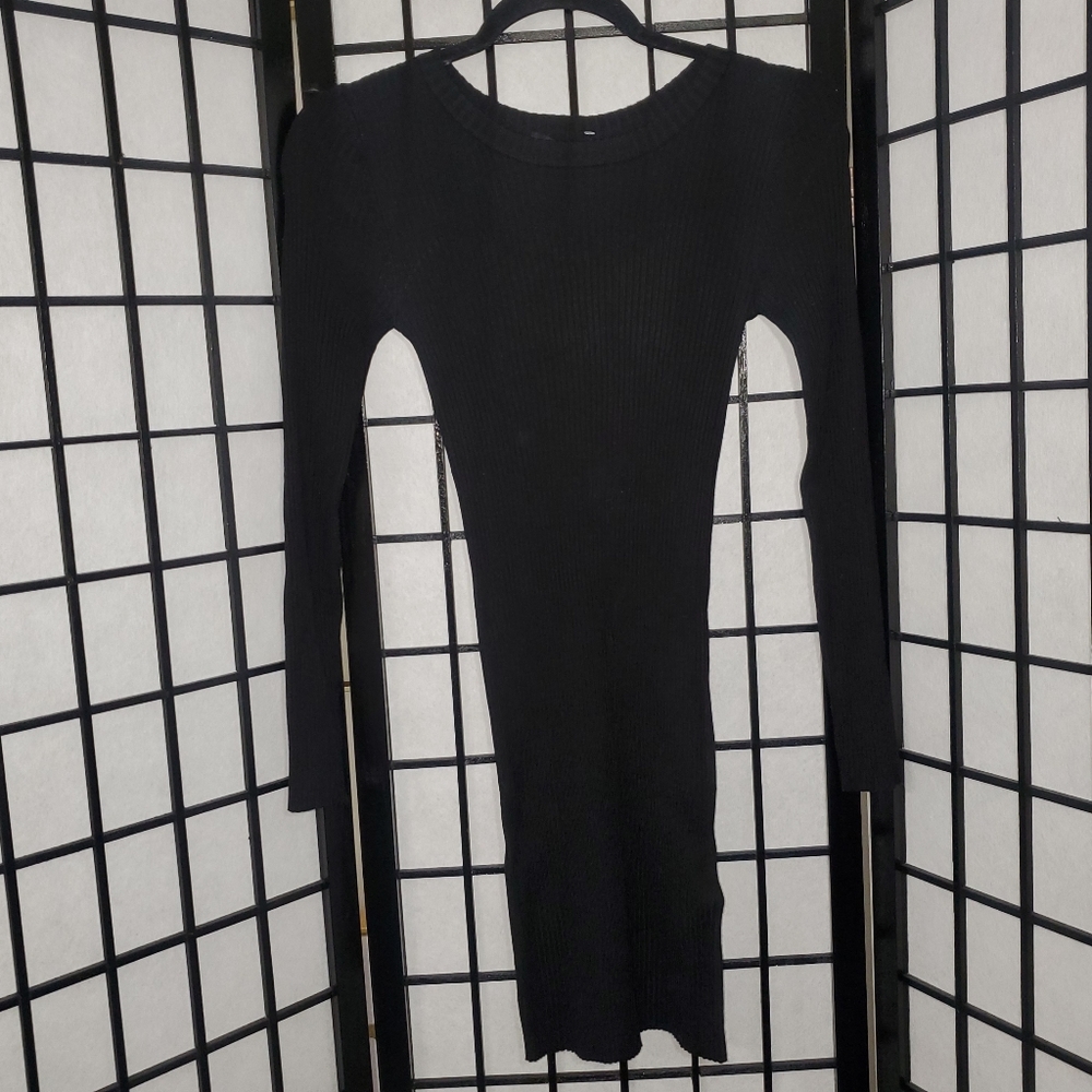 Forever 21 Black Ribbed Knit Dress